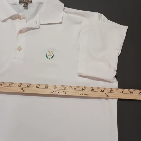 Peter Millar Summer Comfort Peachtree City Golf Club Short Sleeve Polo Shirt Lg - Picture 5 of 9